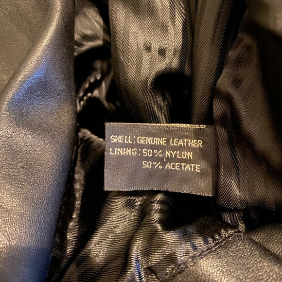 Women’s Genuine Leather Biker Jacket - Picture 4 of 4